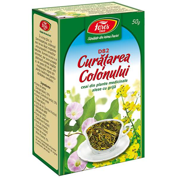 Ceai curatarea colonului, Fares, 50 g