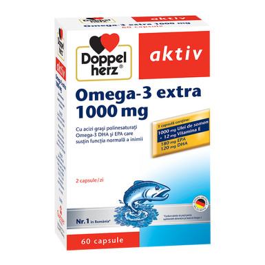 DOPPELHERZ AKTIV OMEGA-3 EXTRA 1000MG X 60CPS