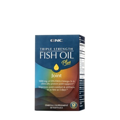 GNC TRIPLE STRENGTH FISH OIL + JOINT X 60 CAPSULE GELATINOASE