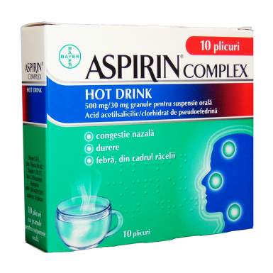 BAYER ASPIRIN COMPLEX HOT DRINK 10PLICURI