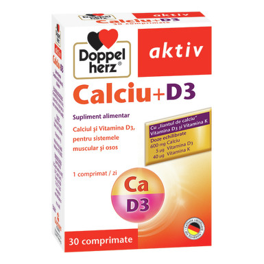 DOPPELHERZ AKTIV CALCIU + D3 30CPR