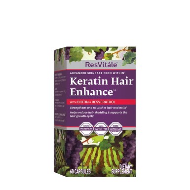 GNC RESVITALE KERATIN HAIR ENHANCE 60CPS