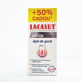 LACALUT WHITE APA DE GURA ANTIPLAQUE 300ML + 50% CADOU