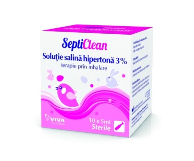 SEPTICLEAN SOLUTIE SALINA 3% 5ML X 10FIOLE