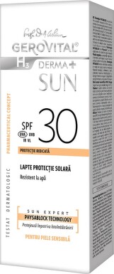 GEROVITAL H3 DERMA+ SUN 46750 LAPTE PROTECTIE SOLARA SPF30 150ML 2