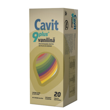 CAVIT 9 PLUS VANILINA 20TBL MASTICABILE