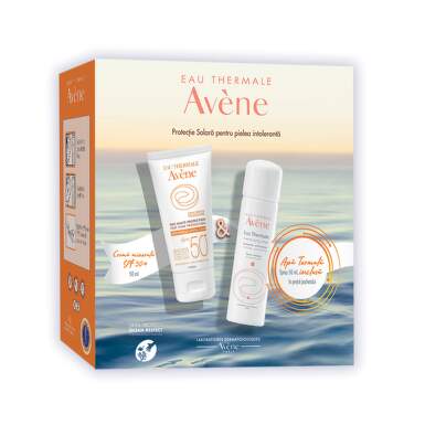 AVENE CREMA MINERALA SPF50+ 50ML + APA TERMALA 50ML