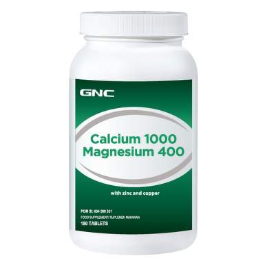 GNC CALCIUM 1000MG MAGNESIUM 400MG X 180TBL