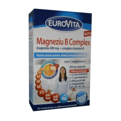 EUROVITA MAGNEZIU B COMPLEX 42CPR