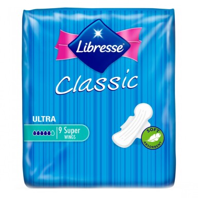 LIBRESSE CLASSIC ULTRA SUPER CLIP ABSORBANTE 9BUC