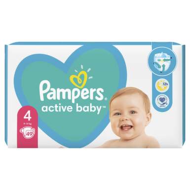 PAMPERS ACTIVE BABY 9-14KG X 49BUC MARIMEA 4