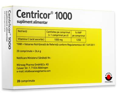 CENTRICOR 1000MG X 20CPR