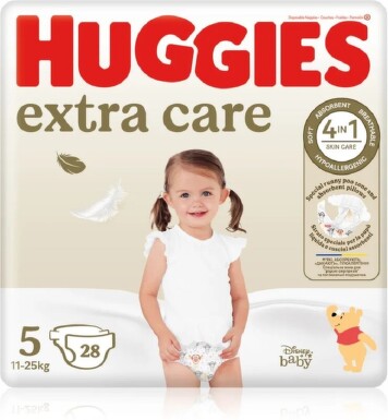 HUGGIES EXTRA CARE MARIMEA 5 11-25 KG 28 BUCATI