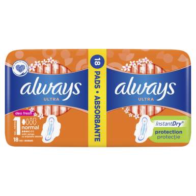 ALWAYS ULTRA FRESH DUO PACK ABSORBANTE 18BUC