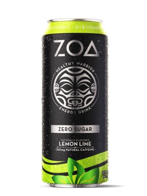 ZOA ENERGY DRING ZERO SUGAR LEMON LIME 473ML