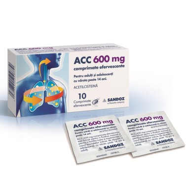 ACC 600MG X 10PLICURI CU CPR EFERVESCENTE