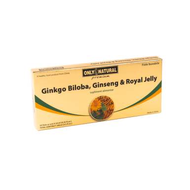 ONLY NATURAL GINKGO BILOBA + GINSENG + ROYAL JELLY 10FIOLE X 10ML