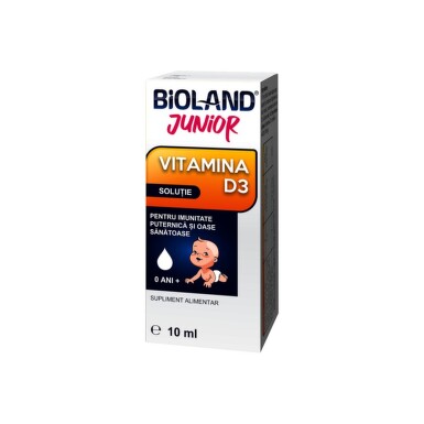 BIOLAND JUNIOR VITAMINA D3 SOLUTIE 10ML