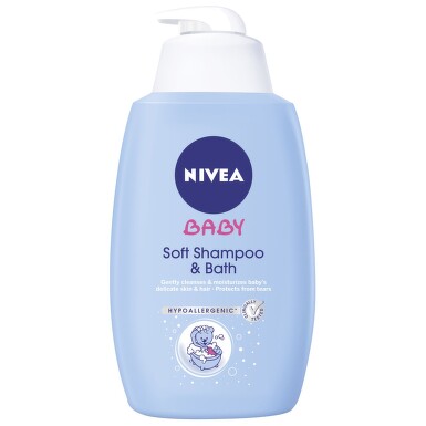 NIVEA 86292 BABY SOFT SHAMPOO BATH CU POMPITA 750ML