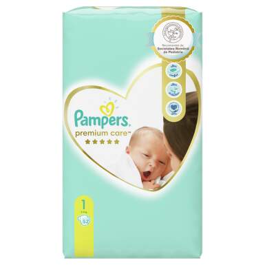 PAMPERS PREM CARE NEWBORN 2-5KG X 52BUC MARIMEA 1