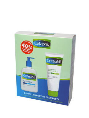 CETAPHIL GEL DE CURATARE 236ML + CREMA INTENS HIDRATANTA 220ML 40% REDUCERE AL 2-LEA PRODUS