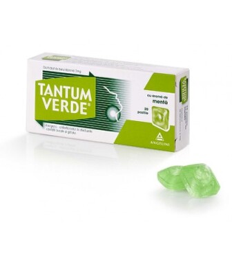 TANTUM VERDE CU AROMA DE MENTA 20PASTILE