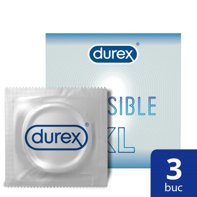 DUREX PREZERVATIVE INVISIBLE XL 3 BUCATI