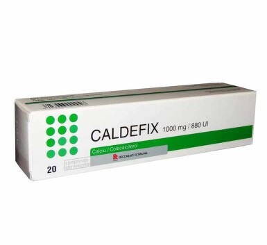 CALDEFIX 1000MG/880UI X 20CPR EFERVESCENTE