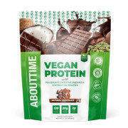 GNC ABOUTTIME VEGAN PROTEIN CHOCOLATE 908 G