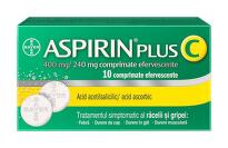 BAYER ASPIRIN PLUS C 10 COMPRIMATE EFERVESCENTE