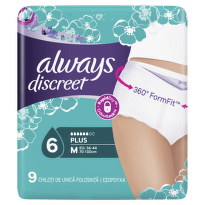 ALWAYS DISCREET PANTS 6 PLUS  X 9BUC