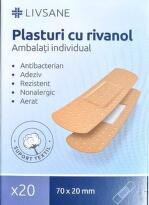 LIVSANE PLASTURI CU RIVANOL 2CM X7CM 20 DE BUCATI