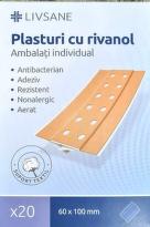 LIVSANE PLASTURI CU RIVANOL 6CM X10CM 20 DE BUCATI