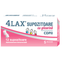 4LAX GLICERINA COPII SUPOZITOARE 12BUC
