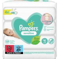 PAMPERS SERVETELE UMEDE SENSITIVE 208 BUCATI