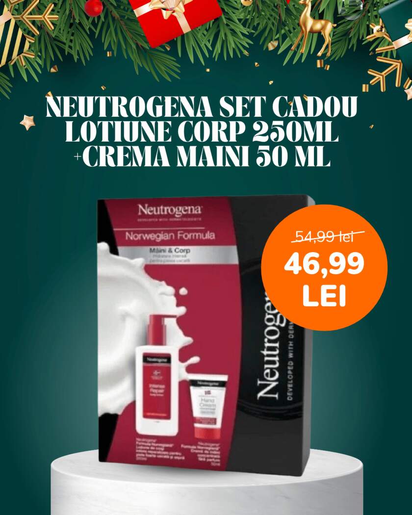 FIMCOSGIFNE02 - NEUTROGENA SET CADOU LOTIUNE CORP 250ML+CREMA MAINI 50 ML (1)
