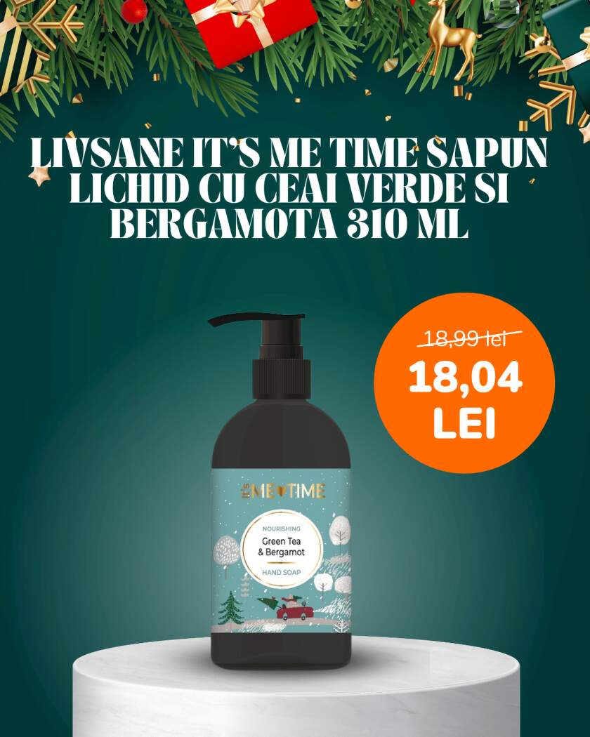 FIMCODITIS03 - LIVSANE IT'S ME TIME SAPUN LICHID CU CEAI VERDE SI BERGAMOTA X 310 ML (1)